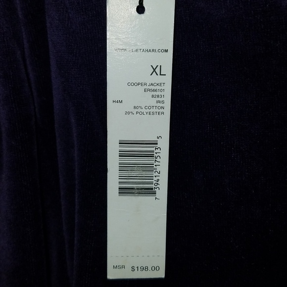 Elie Tahari XL Purple Jacket NWT - Picture 4 of 4